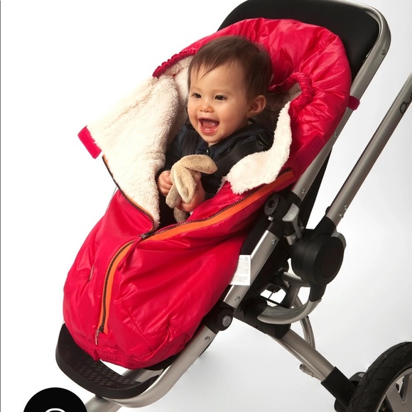 7am enfant papoose red zipper stroller muff - Picture 2 of 11